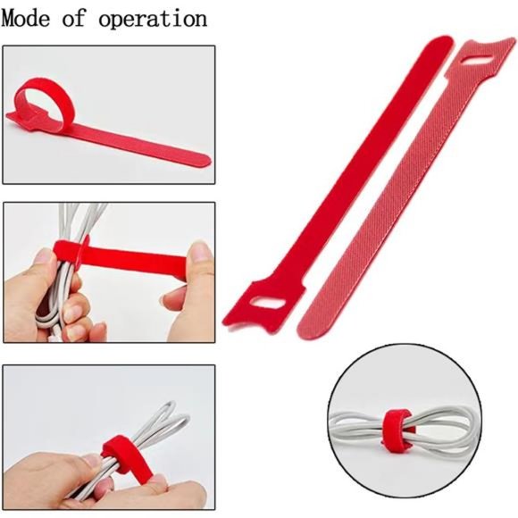 120 PCS Fastening Cable Ties Reusable, 6-Inch Adjustable Cord Ties - Picture 3 of 7